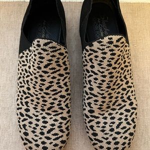 Animal print slip on shoes